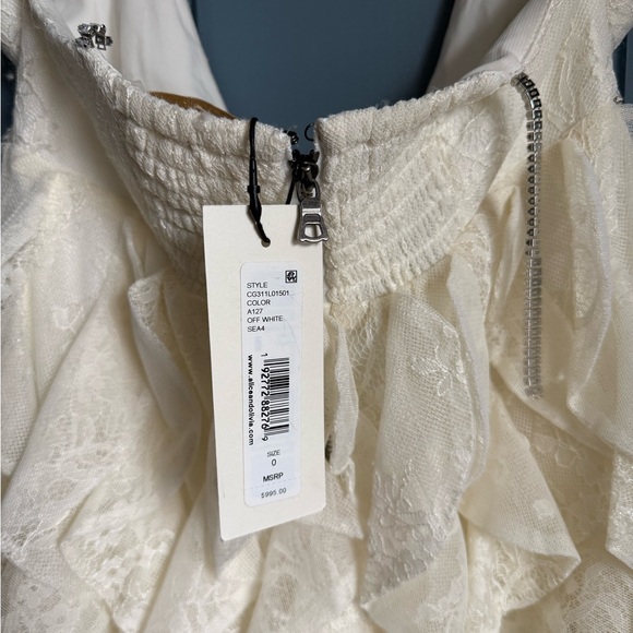 Alice + Olivia Cream Lace Mini Dress - Picture 4 of 4